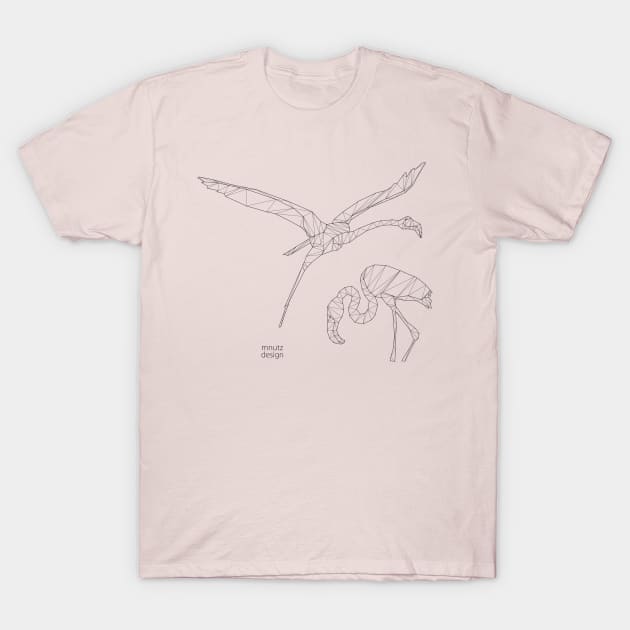 Origami - Flamingos T-Shirt by mnutz
